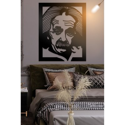 Ahwall Albert Einstein Dekoratif Ahşap Tablo 40x50 Cm Tek Parça