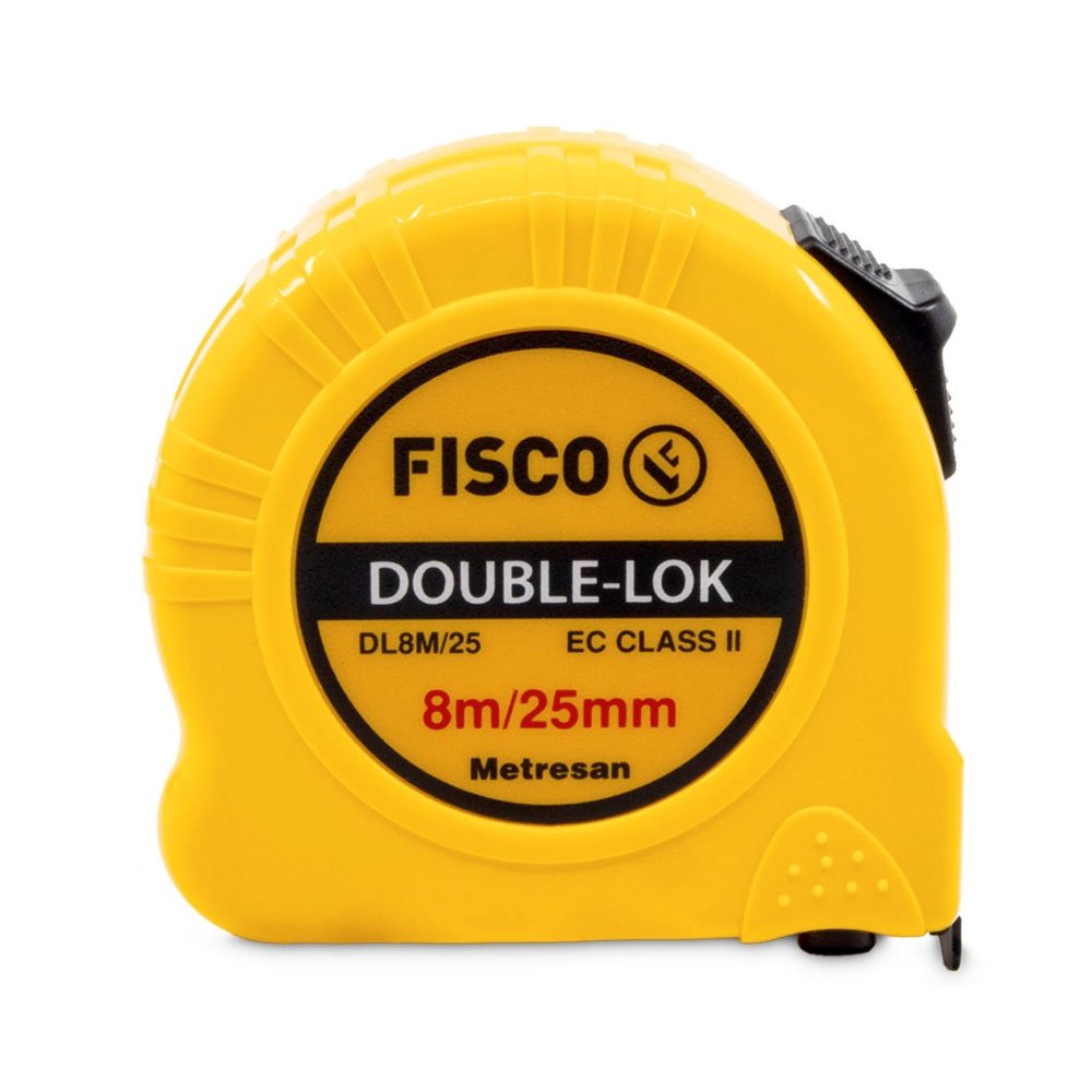 Fisco DL8M Double-Lok Çelik Şerit Metre 8 Metre 25 Mm