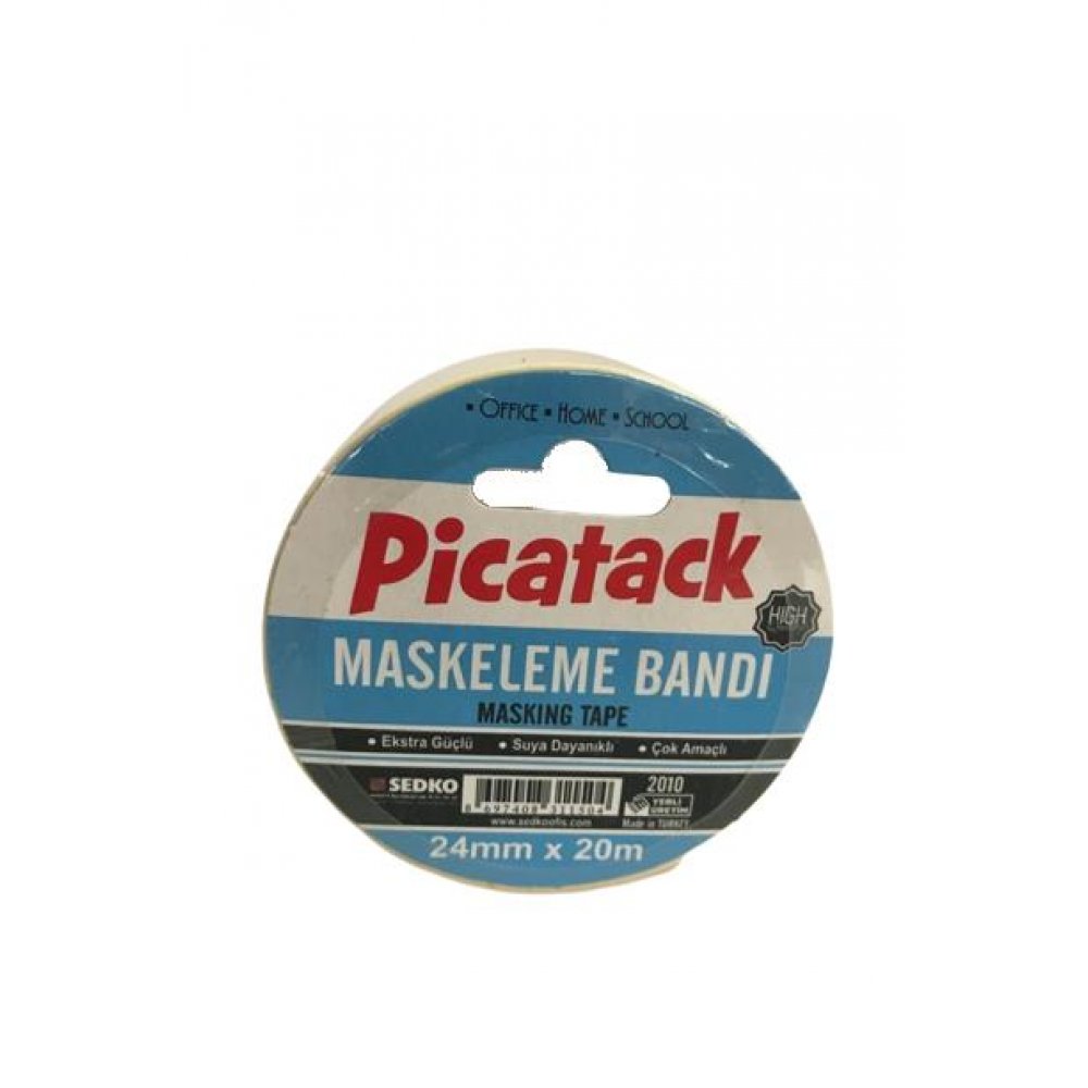 Picatack Maskeleme Bandı Kağıt Bant 24 Mm X 20 Mt