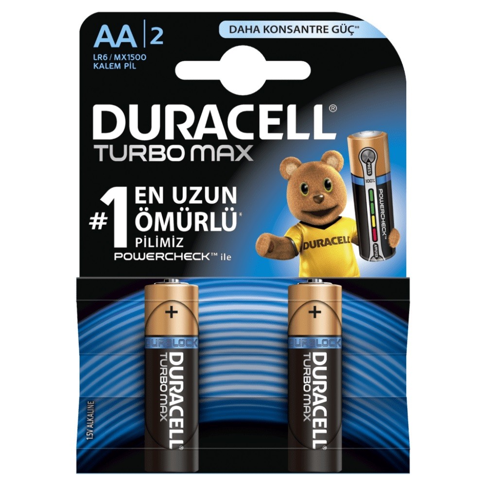  Duracell Turbo Max Alkalin AA piller 2PK